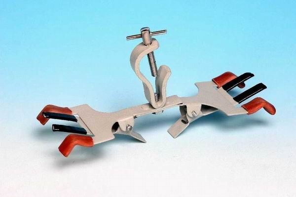 PINZA DOBLE PARA BURETA NUEZ CROMADA
