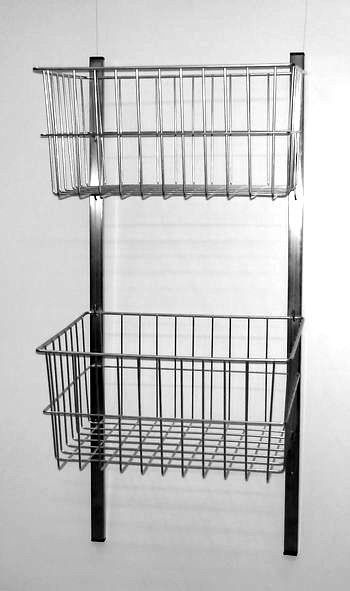 SOPORTE PARA CESTOS DE PARED CON GANCHOS