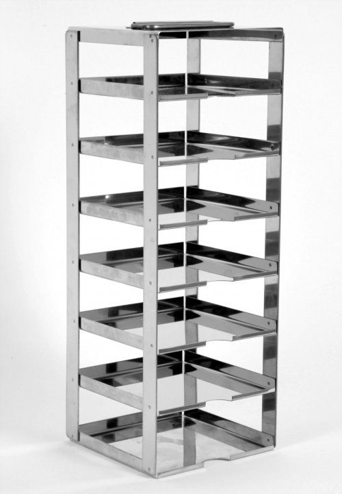 RACKS PARA CONGELADORES HORIZONTALES CON PESTAÑA DELANTERA Y HUECO PARA FACILITAR LA EXTRACCIÓN PARA CAJAS DE 135X135 MM