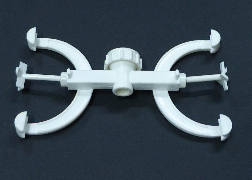 PINZA DOBLE PARA BURETAS EN PLASTICO