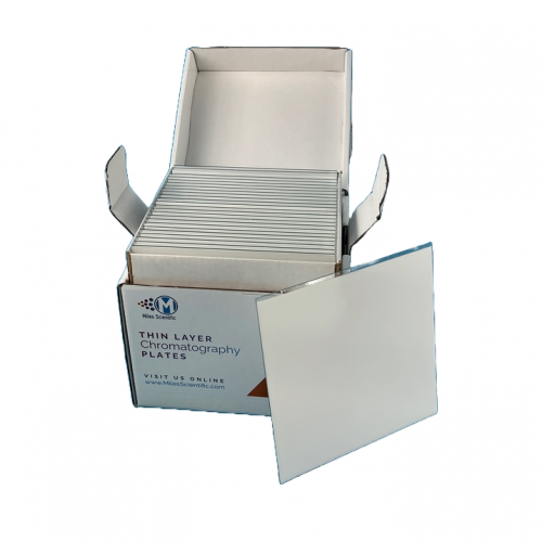 Miles Scientifics cuenta con placas TLC con adsorbentes especiales para aplicaciones específicas.
 




Ref.
Descripción


P109011
CHIRAL MODIFIED F TLC PLATES 250UM 20X20CM (25 PLATES/BOX) 


P109021
CHIRAL MODIFIED F TLC PLATES 250UM 10X20CM (25 PLATES/BOX) 


P109021S
CHIRAL MODIFIED F TLC PLATES MINI PAK 250UM 10X20CM (4 PLATES/BOX) 


P109031 2
CHIRAL MODIFIED F TLC PLATES 250UM 5X20CM (50 PLATES/BOX) 


P109077
CHIRAL MODIFIED F TLC PLATES 250UM 10X10CM (25 PLATES/BOX) 


P109081
CHIRAL MODIFIED F TLC PLATES 250UM 2.5X10CM (25 PLATES/BOX) 


P148011
SILCEL MIX 25 F TLC PLATES, 250UM, 20X20CM (25 PLATES) 


P470C1 4
SILICA GEL HLF 250UM 2.5X5CM (100 PLATES) 


P47321
SILICA GEL HLF 250UM 10X20CM SCORED TO 2.5X5CM (25 PLATES) 


SPEC 001
SILICA GEL G W/1% SODIUM BORATE 250UM 20X20CM (25 PLATES) 


SPEC 002
SILICA GEL G W/SPECIFIED BORIC ACID 250UM 20X20CM (25 PLATES)


SPEC 003
SILICA GEL G W/3% SODIUM BORATE 1000UM 20X20CM (25 PLATES) 


SPEC 004
SILICA GEL H W/ 0.3M POTASSIUM PHOSPHATE 250UM 20X20CM (25 PLATES) 


SPEC 005
SILICA GEL G W/3% SODIUM BORATE 250UM 20X20CM (25 PLATES) 


SPEC 006
SILICA GEL HLF WITH UV254 & UV366 INDICATORS 250UM 20X20CM (25 PLATES) 


SPEC 007
SILICA GEL H W/0.001 N SODIUM CARBONATE 250UM 20X20CM (25 PLATES) 


SPEC 008
SILICA GEL HF W/4.68% SODIUM DIHYDROGEN PHOSPHATE 250UM 20X20CM (25 PLATES) 