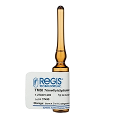 TMSI es un donante de TMS potente y selectivo que reacciona con alcoholes y fenoles, pero no con aminas ni amidas. TMSI derivatiza azúcares húmedos muestreados, grupos hidroxilo impedidos en esteroides y aminoácidos en reactivos de acilación fluorados. TMSI se utiliza en la preparación de derivados duales de perfluoroacilo y TMS.




Ref.
Tamaño


1 270401 200
10 x 1 g


1 270402 200
5 g


1 270403 200
25 g