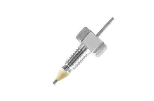 La línea EXP de Optimize son accesorios ideales para conexiones de presión extremadamente alta entre tubos de 1/32” o 1/16” y cualquier puerto de 6 32, 6 40 o 10 32. Tornillo y férrula híbrida de titanio patentada, que combina la resistencia del titanio con la capacidad de sellado comprobada del PEEK en un magnífico diseño de una sola pieza, lo que proporciona un sellado perfecto en cada conexión.

Disponible en configuraciones estándar (1/16”) y nano (1/32”).
Ajustable a mano, sin necesidad de herramientas.
Cualificado para +20.000psi (1.400bar).
Probado a 30.000 psi.
Conexión ZDV (Zero Dead Volume) de ajuste automático patentado. 






REF.
DESCRIPCIÓN
CONFIGURACIÓN


15 20 03888
10 32 Hand Tight Nut & Titanium Hybrid Ferrule
Standard, for use with 1/16” OD Tubing


15 20 03930
10 32 Hand Tight Nut & Titanium Hybrid Ferrule 10/pk
Standard, for use with 1/16” OD Tubing


15 20 03839
10 32 Hex Head Nut, SS, Short
Standard, for use with 1/16” OD Tubing


15 20 03841
10 32 Hex Head Nut, SS, Long
Standard, for use with 1/16” OD Tubing


15 20 03833
10 32 Hex Head Nut, SS, Standard
Standard, for use with 1/16” OD Tubing


15 20 04120
10 32 Standard Hex Nut & Titanium Hybrid Ferrule
Standard, for use with 1/16” OD Tubing


15 20 03834
10 32 Standard Hex Nut & Titanium Hybrid Ferrule 10/pk
Standard, for use with 1/16” OD Tubing


15 20 03840
10 32 Short hex Nut & Titanium Hybrid Ferrule 10/pk
Standard, for use with 1/16” OD Tubing


15 20 03842
10 32 long hex Nut & Titanium Hybrid Ferrule 10/pk
Standard, for use with 1/16” OD Tubing


15 24 03831
EXP Titanium Hybrid Ferrule
Standard, for use with 1/16” OD Tubing


15 24 03832
EXP Titanium Hybrid Ferrule 10/pk
Standard, for use with 1/16” OD Tubing


15 19 04244
6 40 Hand Tight Nut, SS
Nano, for use with 1/32” OD Tubing


15 19 04245
6 40 Hand tight Nut & Titanium Hybrid Ferrule
Nano, for use with 1/32” OD Tubing


15 19 04246
6 40 Hand tight Nut & Titanium Hybrid Ferrule, 10/pk
Nano, for use with 1/32” OD Tubing


15 19 04247
6 40 Hex Head Nut, SS
Nano, for use with 1/32” OD Tubing


15 19 04248
6 40 Hex Head Nut & Nano Titanium Hybrid Ferrule
Nano, for use with 1/32” OD Tubing


15 19 04249
6 40 Hex Head Nut & Nano Titanium Hybrid Ferrule, 10/pk
Nano, for use with 1/32” OD Tubing


15 19 04242
EXP Nano Titanium Hybrid Ferrule
Nano, for use with 1/32” OD Tubing


15 19 04243
EXP Nano Titanium Hybrid Ferrule, 10/pk
Nano, for use with 1/32” OD Tubing