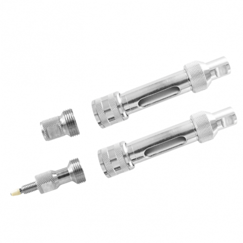 Tecnología patentada que permite cambiar las columnas analíticas con las manos. Eso significa conexiones de columnas sin fugas y sin volumen muerto en segundos, sin herramientas.
EXP® Analytical Column Holders están disponibles en dos formatos: en línea y de conexión directa, lo que permite al usuario omitir tubos adicionales y conectarse directamente al detector para obtener una resolución aún mayor.





REF. 
TIPO
LONGITUD (mm)


15 70 04448
In Line Holder Kit
50


15 70 04450
In Line Holder Kit
100


15 70 04454
Direct Connect Holder Kit
50


15 70 04455
Direct Connect Holder Kit
100