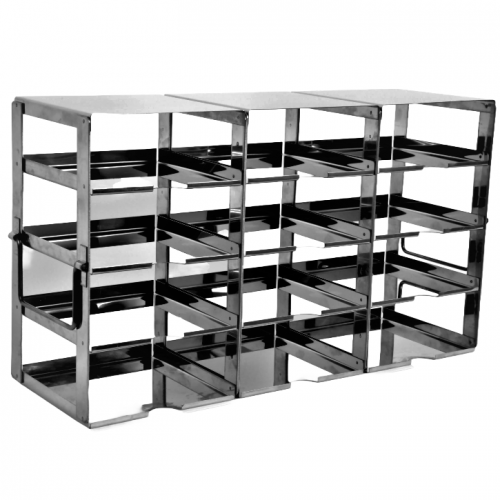 RACKS PARA CONGELADORES VERTICALES CON PESTAÑA DELANTERA Y HUECO PARA FACILITAR LA EXTRACCIÓN PARA CAJAS DE 135X135 MM